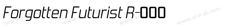 Forgotten Futurist R字体转换